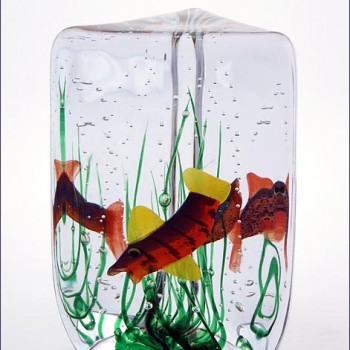 Blown Glass Aquarium Vase