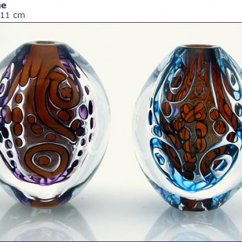 Blown Glass Egg Vases