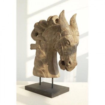 Carved Wooden Horse Head