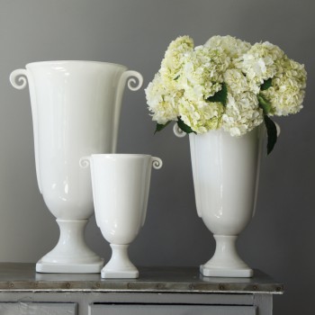 Classical White Urn Vases