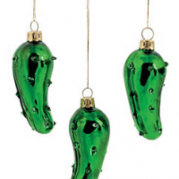 Handblown Glass Pickle Ornaments