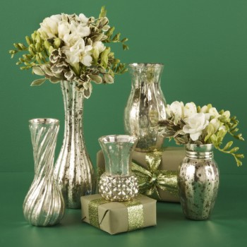 Mercury Glass Flower Vases