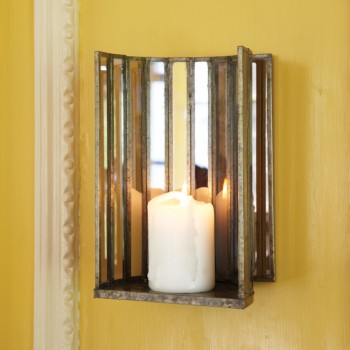 Mirrored Alcove Candle Sconce