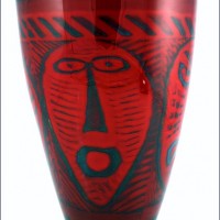 Red Face Vase
