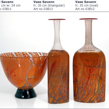 Speckled Amber Glass Vases