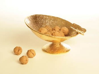 24 Karat Gold Footed Butterfly Bowl