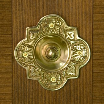 Ballard Doorbell, polished brass
