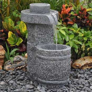 Barrel Granite Fountain