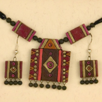 Bead Fringe Necklace Set