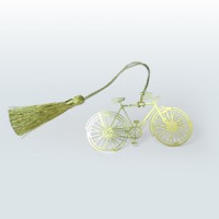 Bicycle Cutout Brass Bookmark