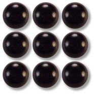 Black 14mm Round Marbles