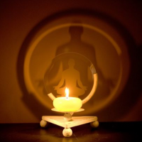 Buddha's Shadow Projection Candle Holder