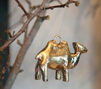 Camel Ornament, gold or silver