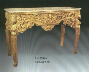 Carved Gilt Caryatid Table