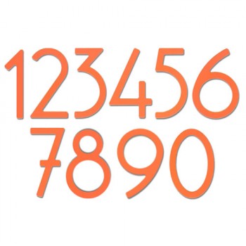 Contemporary Bronze House Numbers, mango