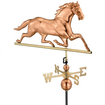 Copper Horse Weathervane, polished copper