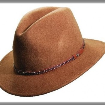 Crushable Wool Felt Safari Hat, pecan