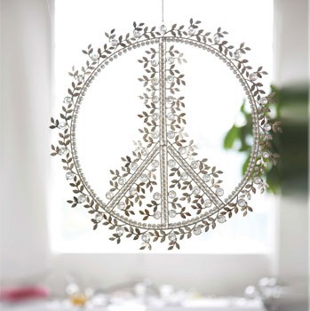 Crystal Peace Wreath Ornament