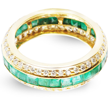 Diamond & Emerald Eternity Ring