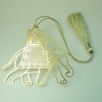 Elephant Cutout Brass Bookmark