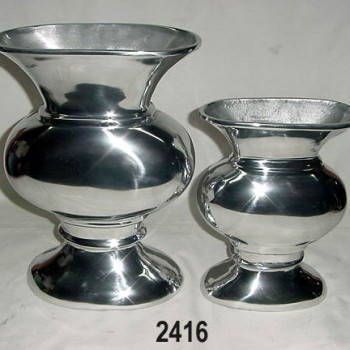 English Country House Silver Flower Vases
