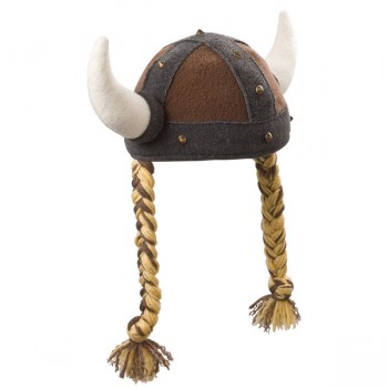 Fleece Viking Hat with Braids
