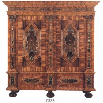 Footed Inlay Cabinet