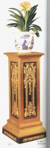 Gold Column Plant Stand