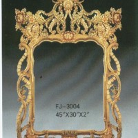 Golden Flowers Mirror Frame
