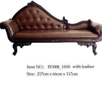 Hand-Carved Fainting Couch