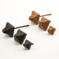 Hand-Forged Iron Fancy Square Nail, detail
