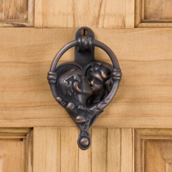 Happy Home Door Knocker, bronze