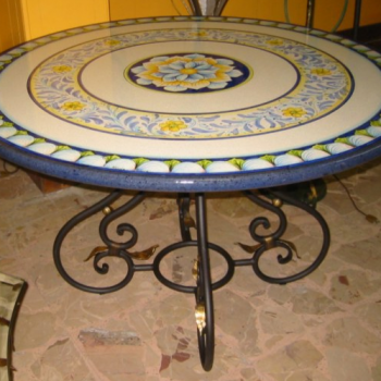 Italian Ceramic Garden Table