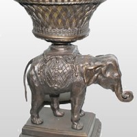 Lost Wax Bronze Elephant Pot Holder