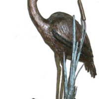 Lost Wax Bronze Heron
