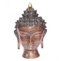 Meditating Copper Buddha Head