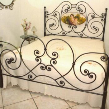 Mother & Child Wrought Iron Bed
