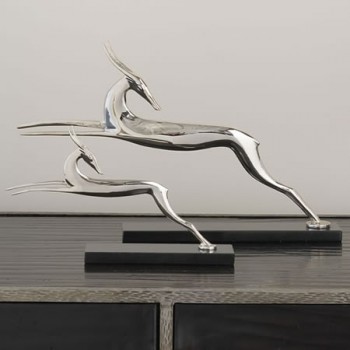 Nickel Art Deco Antelope