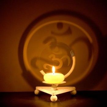 Om Symbol Projection Candle Holder