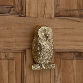 Owl Door Knocker, brass
