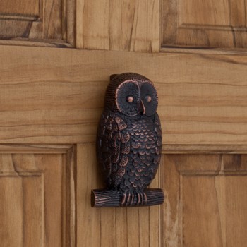 Owl Door Knocker, bronze