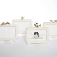 Porcelain Coated Silver Baby Frames