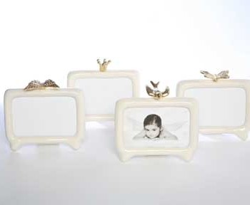 Porcelain Coated Silver Baby Frames