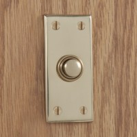 Rectangular Doorbell, polished brass