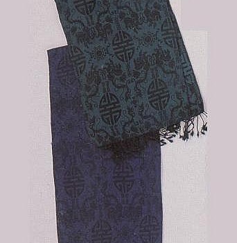 Shawls from Nepal, blue