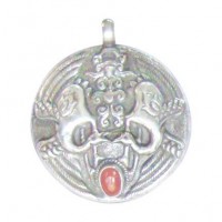 Silver & Carnelian Shield Pendant