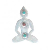 Silver Chakra Pendant with Inset Gems