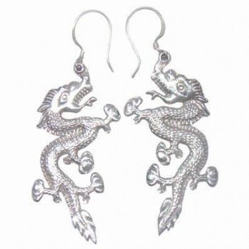 Silver Dragon Earrings