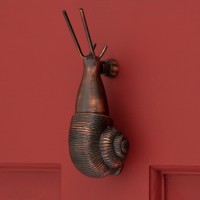 Snail Door Knocker, bronze