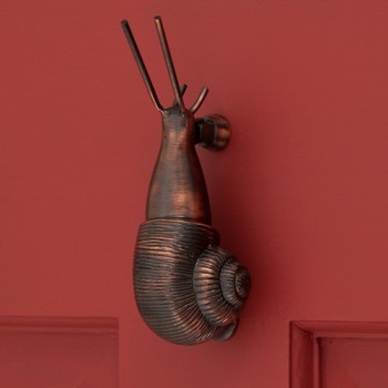Snail Door Knocker, bronze